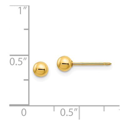 Inverness 14K Ball/Long Post Earrings