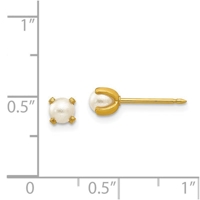 Inverness 14K Simulated Pearl Earrings
