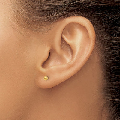 Inverness Stainless Steel 24K Gold-plated Ball Post Earrings