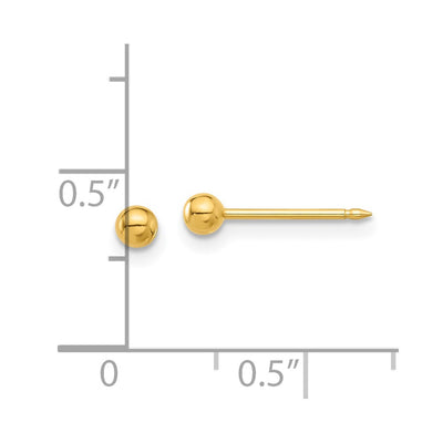 Inverness Stainless Steel 24K Gold-plated Ball Post Earrings