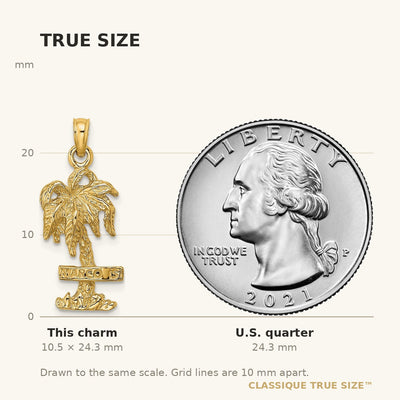 14K MARCO IS. Palm Tree Charm