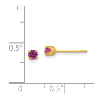 Inverness 24K Plated February Purple Crystal Birthstone Earrings