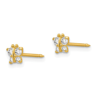 Inverness 14K Butterfly CZ Earrings