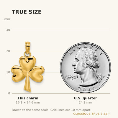 14K 3-Leaf Clover Charm