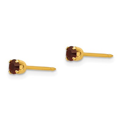 Inverness 14K January Crystal Birthstone Post Earrings