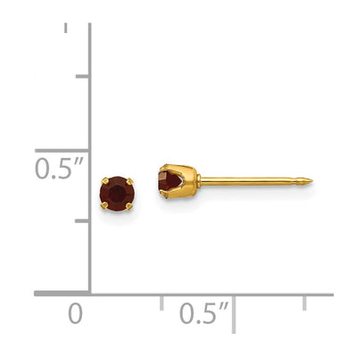 Inverness 14K January Crystal Birthstone Post Earrings