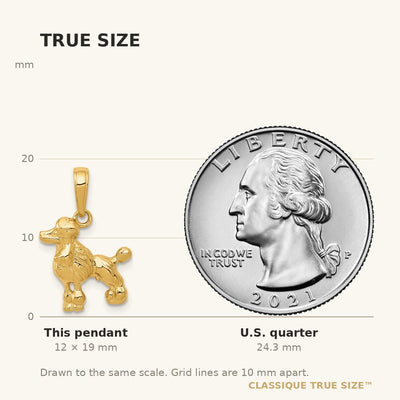 14K Poodle Dog Pendant