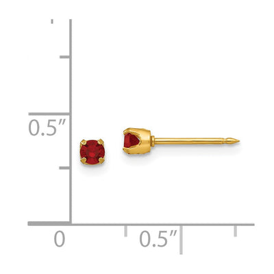 Inverness 14K July Crystal Birthstone Post Earrings