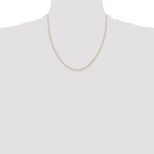 14K Carded . Cable Rope with Spring Ring Clasp Chain (Style 9RY-20)
