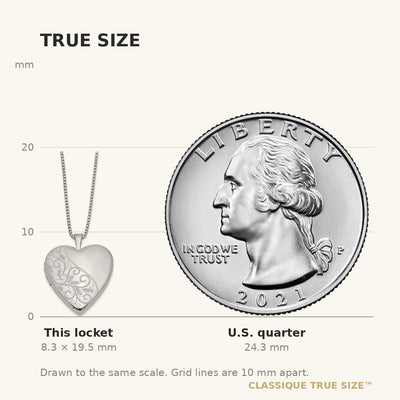 Sterling Silver Rhodium-plated Polished & Satin Back Swirl Design Mother 18in Locket & Daughter 14in Pendant Necklace Set