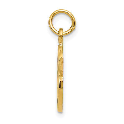 14K Enameled Artist Palette Charm, 20 x 12mm