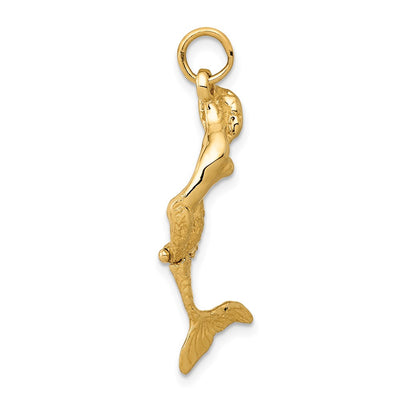 14K 3D Mermaid Charm