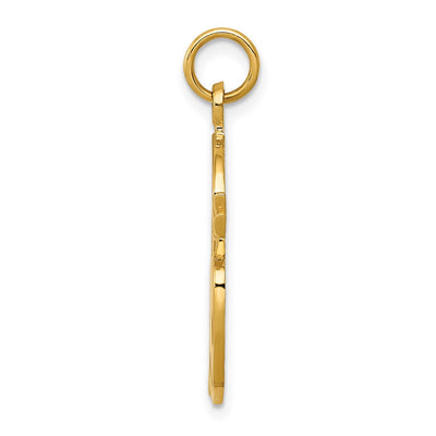 14K Enameled Artist Palette Charm, 26 x 16mm