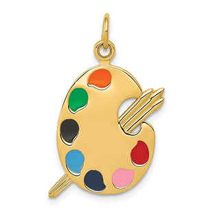 14k Enameled Artist Palette Charm (Style A0329)