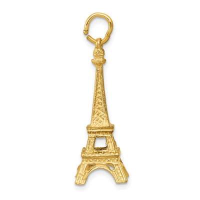 14K Yellow Gold 3D Eiffel Tower Charm