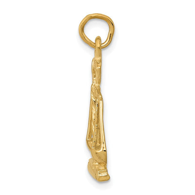 14K Scales Of Justice Charm, 25 x 17mm