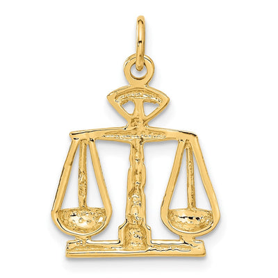 14K Scales Of Justice Charm, 25 x 17mm
