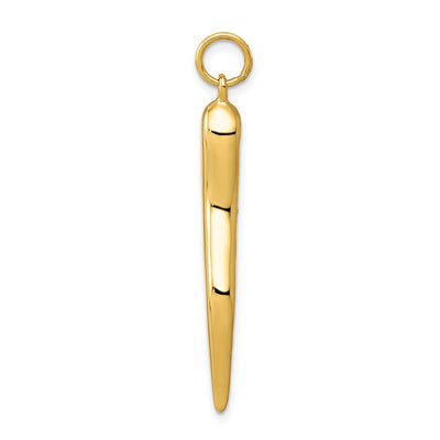 14K Large 3D Italian Horn Charm