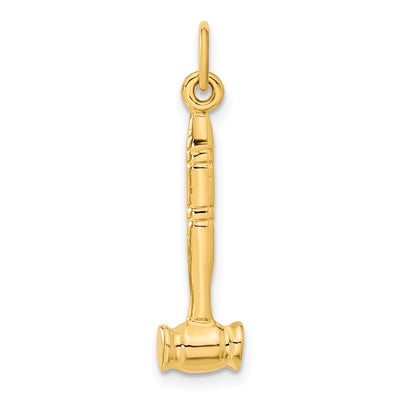 14K 3-D Gavel Charm