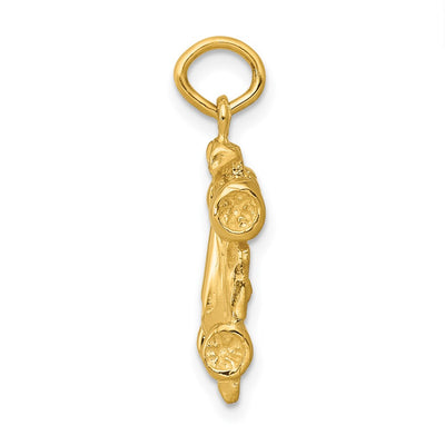 14K 3-D Race Car Charm