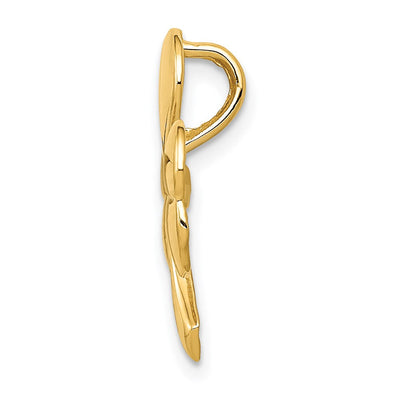 14K Shamrock Chain Slide, 20 x 18mm