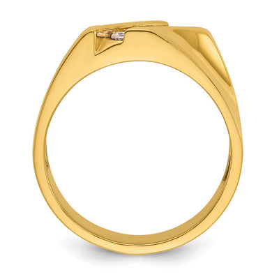IBGoodman 14K Men's Polished 4-Stone 1/3 Carat AA Quality Diamond Ring