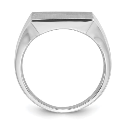 14K White Gold IBGoodman Men's Square Signet Ring