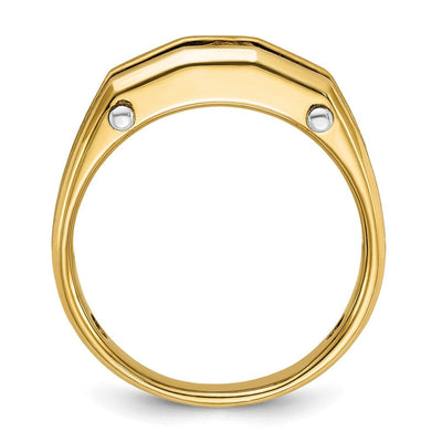 IBGoodman 14K Two-tone Five Stone Polished and Satin Men's Ring Mounting