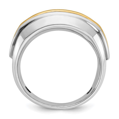 IBGoodman 14K Two-tone Men's Polished 5-Stone 1 Carat AA Quality Diamond Ring