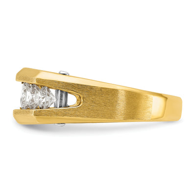 IBGoodman 14K Two-tone Five Stone Polished and Satin Men's Ring Mounting