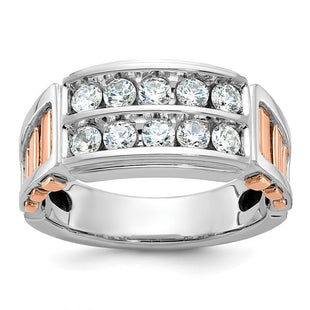 14K White/Rose Gold Rings Style B64054 - Classique Jewelry Inc.
