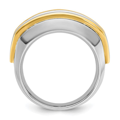 IBGoodman 14K Two-tone Men's Polished 5-Stone 2 Carat AA Quality Diamond Ring
