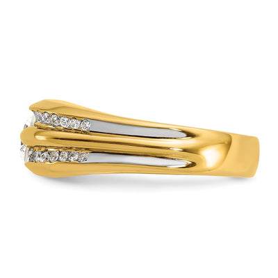 IBGoodman 14K Men's Polished 1/3 Carat AA Quality Diamond Semi-Mount Ring