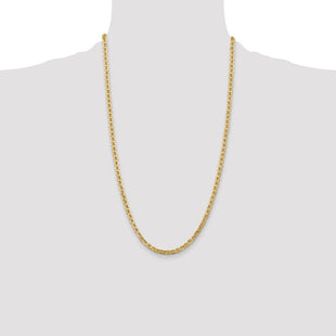 14K Semi-Solid Anchor with Lobster Clasp Chain (Style BC100-26)
