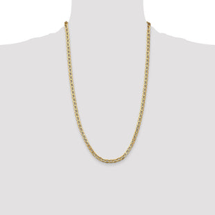 14K Semi-Solid Anchor with Lobster Clasp Chain (Style BC101-26)