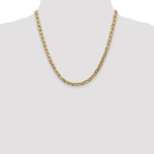 14K Semi-Solid Anchor with Lobster Clasp Chain (Style BC102-20)