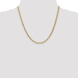 14K Semi-Solid Curb with Lobster Clasp Chain (Style BC106-20)