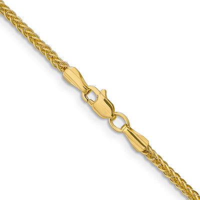 14K Semi-Solid 3-Wire Wheat with Lobster Clasp Chain, 16 x 2mm