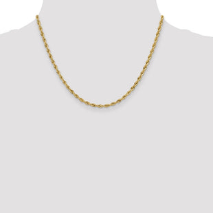 14K Semi Solid Rope with Lobster Clasp Chain (Style BC133-18)