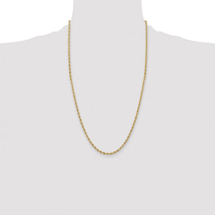 14K Semi Solid Rope with Lobster Clasp Chain (Style BC133-26)