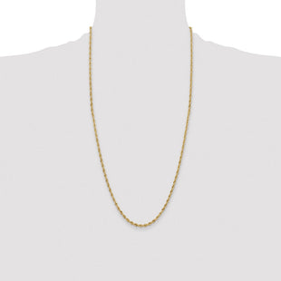14K Semi Solid Rope with Lobster Clasp Chain (Style BC133-28)