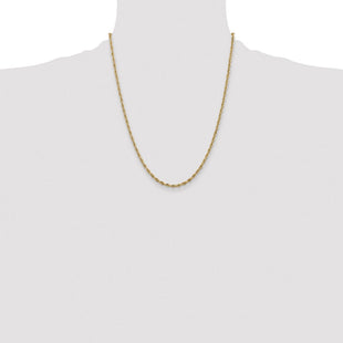 14K Semi Solid Rope with Lobster Clasp Chain (Style BC134-22)