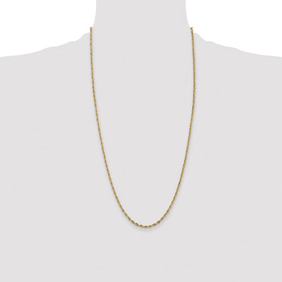 14K Semi Solid Rope with Lobster Clasp Chain, 18 x 2.8mm