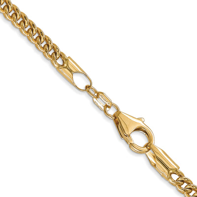 14K Semi-Solid Franco with Fancy Lobster Clasp Chain, 18 x 3mm