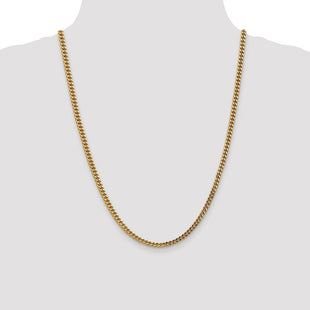 14K Semi-Solid Franco with Fancy Lobster Clasp Chain (Style BC136-24)