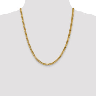 14K Semi-Solid Franco with Fancy Lobster Clasp Chain (Style BC137-22)