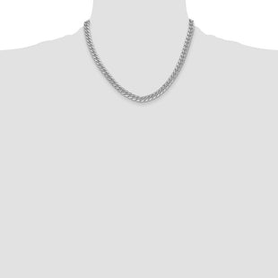 14k WG Semi-Solid Miami Cuban Chain (Style BC154W-18)