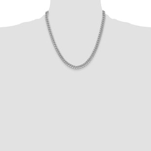 14k WG Semi-Solid Miami Cuban Chain (Style BC154W-20)