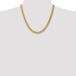 14K Semi-Solid Miami Cuban with Lobster Clasp Chain (Style BC156-20)