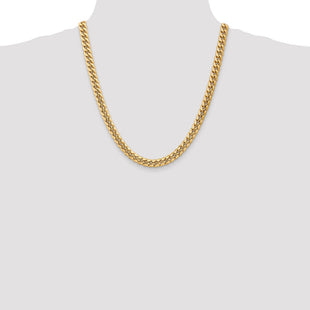 14K Semi-Solid Miami Cuban with Lobster Clasp Chain (Style BC156-22)